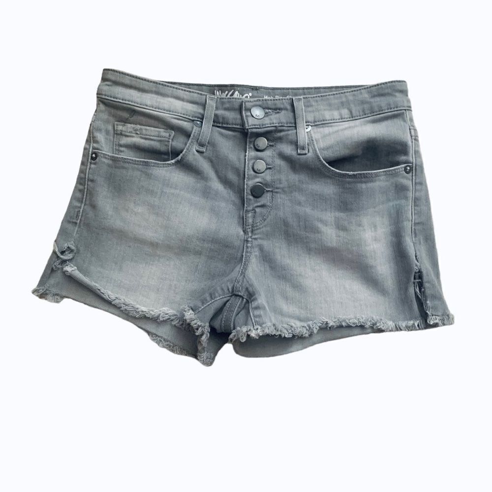 Mossimo Gray Washed High Rise Denim Stretch Shorts Size 26